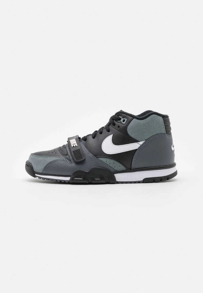 Nike Sportswear AIR TRAINER 1 - Sneaker High - Black/white/dark Grey/cool Grey 1 Nike Sportswear AIR TRAINER 1 - Sneaker High - Black/white/dark Grey/cool Grey