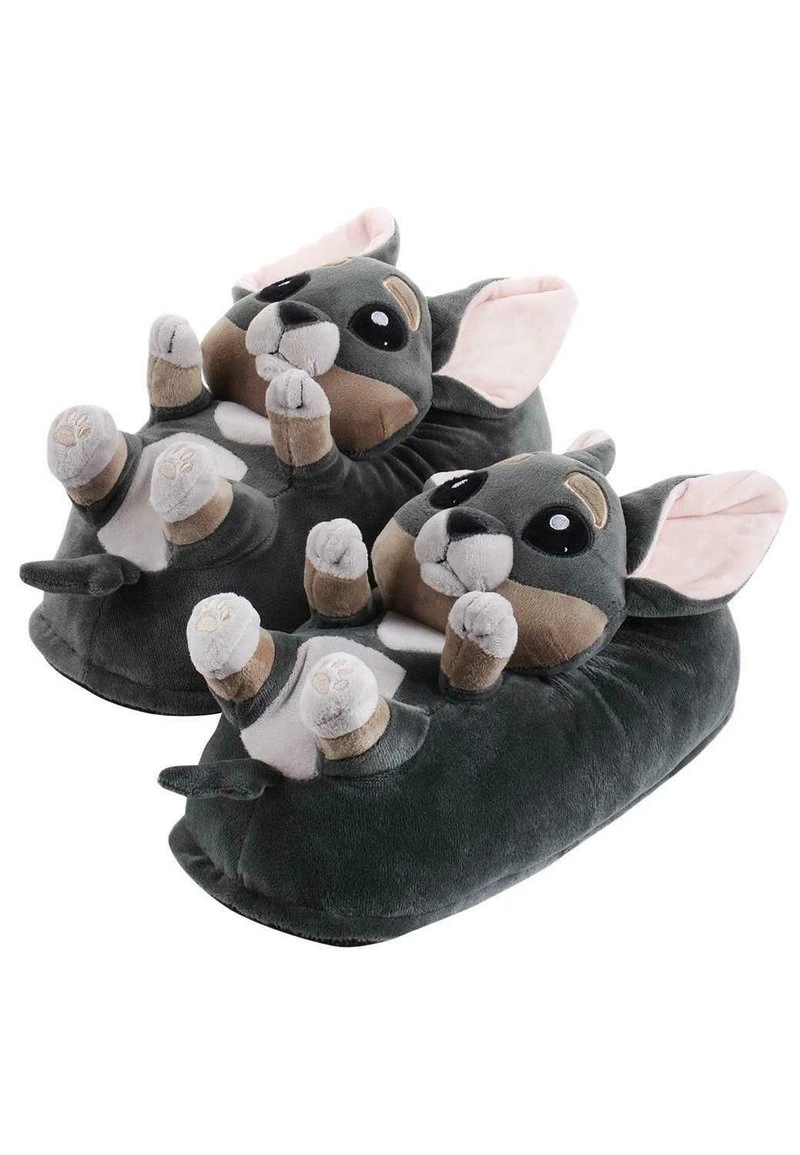 PLÜSCH-TIER-PANTOFFELN - Hausschuh - "chico" Der Chihuahua" (braun) 3 PLÜSCH-TIER-PANTOFFELN - Hausschuh - "chico" Der Chihuahua" (braun) – Bild 3