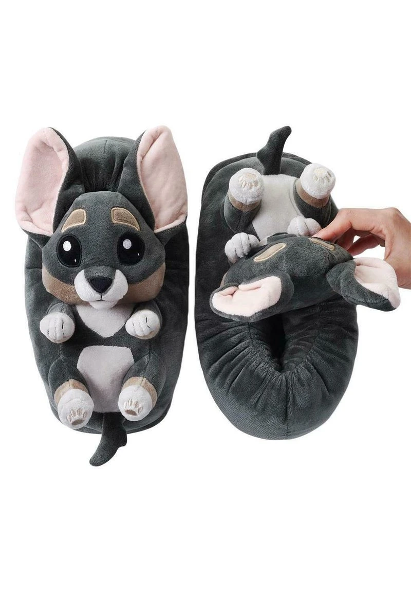 PLÜSCH-TIER-PANTOFFELN - Hausschuh - "chico" Der Chihuahua" (braun) 6 PLÜSCH-TIER-PANTOFFELN - Hausschuh - "chico" Der Chihuahua" (braun) – Bild 6