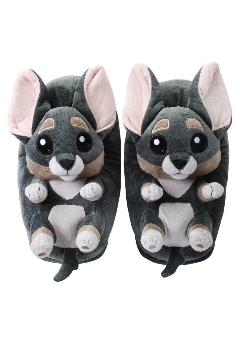 PLÜSCH-TIER-PANTOFFELN - Hausschuh - "chico" Der Chihuahua" (braun) 4 PLÜSCH-TIER-PANTOFFELN - Hausschuh - "chico" Der Chihuahua" (braun) – Bild 4