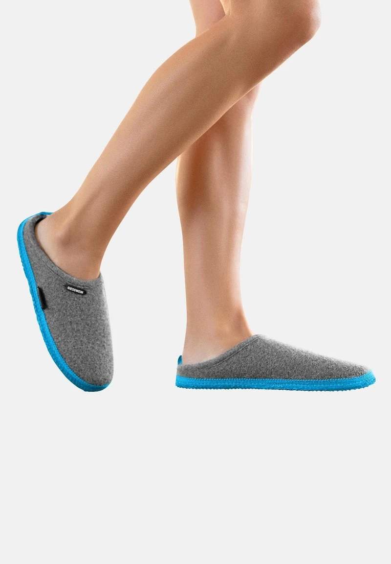 Giesswein WOOLPOPS - Hausschuh - Hellgrau Türkis 1 Giesswein WOOLPOPS - Hausschuh - Hellgrau Türkis