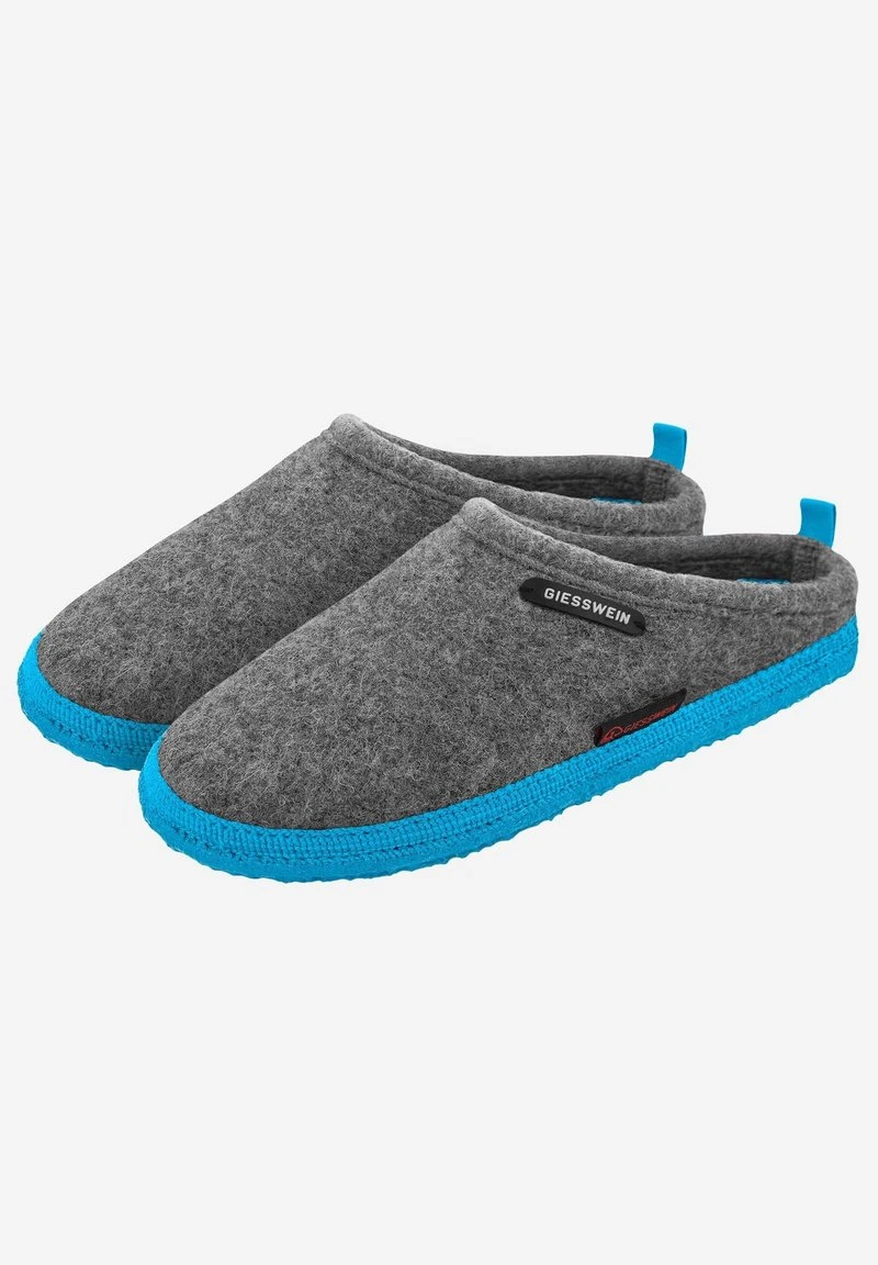 Giesswein WOOLPOPS - Hausschuh - Hellgrau Türkis 5 Giesswein WOOLPOPS - Hausschuh - Hellgrau Türkis – Bild 5